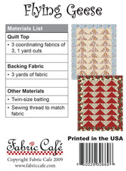 Flying Geese 3 Yard Quilt Pattern