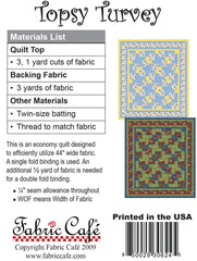 Topsy Turvey 3-Yard Quilt Pattern