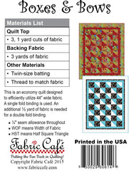Boxes & Bows 3-Yard Quilt Pattern