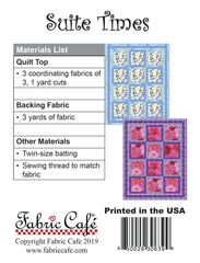 Suite Times 3 Yard Quilt Pattern