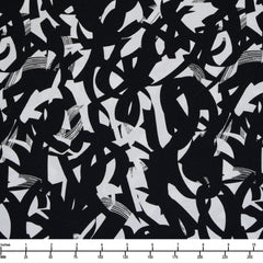 Studio E All or Nothing Brushstrokes Black White 8228 90 - By The Yard