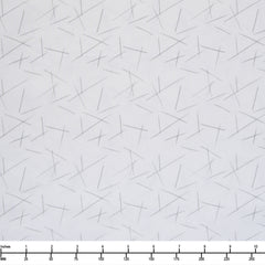 Blank Quilting Lower the Volume Tossed Lines 1944 01 White - By The Yard