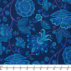 Timeless Treasures Indigo Garden CD3411 NAVY - By The Yard