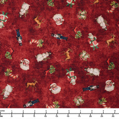 QT Fabrics Wonderful Christmastime Christmas Toss 30339 R Light Brick - By The Yard