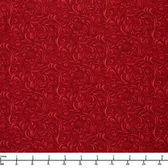 Moda Tooled Leather Red 11216 11 - By The Yard