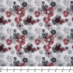 Clothworks Merlot Crazy Daisies Y4263 55 Muli Color - By The Yard