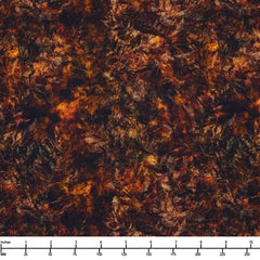 QT Fabrics Running with the Pack Foliage Blender 31104 A Dk Brown - By the Yard