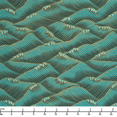 Timeless Treasures Shizuka Surf Texture Fleur CM3171 Green - By The Yard