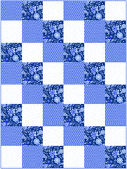 Porcelain Petals 3-Yard Quilt Kit