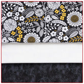 Black, White, & Bloom 3-Yard Quilt Kit