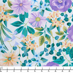 Benartex Veronica's Garden Floral White 15156 09 - By The Yard