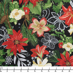 Blank Be Merry Shine B 4120 95 Charcoal - By The Yard