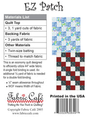 EZ Patch - Free 3-Yard Quilt Pattern
