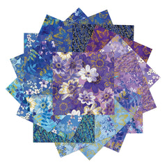 Metallic Impressions 10" Precut Fabric Squares by Kanvas Studio for Benartex
