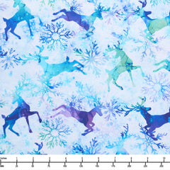 Northcott Midwinter Magic DP25233 10 White Multi - By The Yard