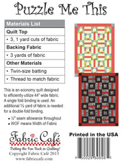 Puzzle Me This 3-Yard Quilt Pattern