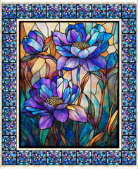 Mosaic Blooms Panel Quilt Kit