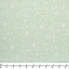 Riley Blake Charming Christmas Floral Outline Mint C16354 Mint - By The Yard