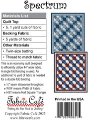 Spectrum 5-Yard Quilt Pattern