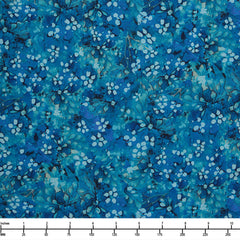 Timeless Treasures Forest Whisper Tonal Floral Fleur CD3687 Cobalt - By The Yard