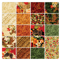 Harvest Beauty 10" Precut Fabric Squares by Kanvas Studio for Benartex