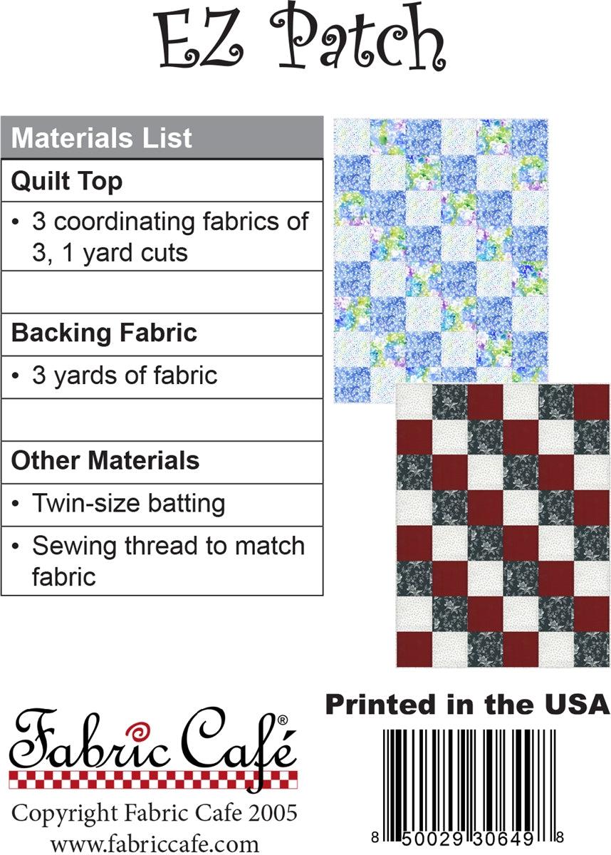 EZ Patch 3-Yard Quilt Pattern