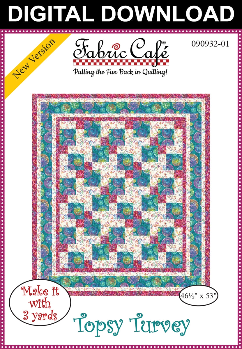 Topsy Turvey 3-Yard Quilt Pattern