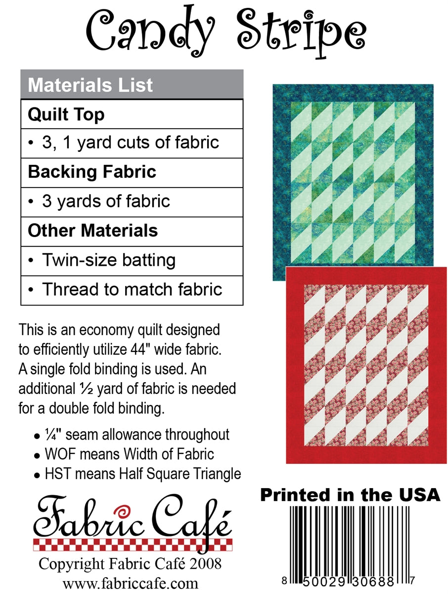 Candy Stripe 3-Yard Quilt Pattern