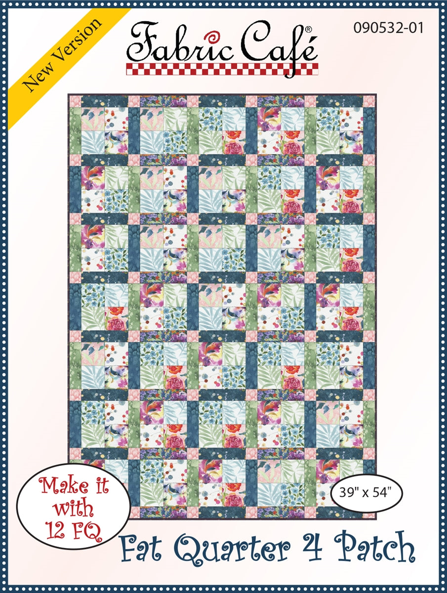 Fat Quarter 4 Patch Quilt Pattern