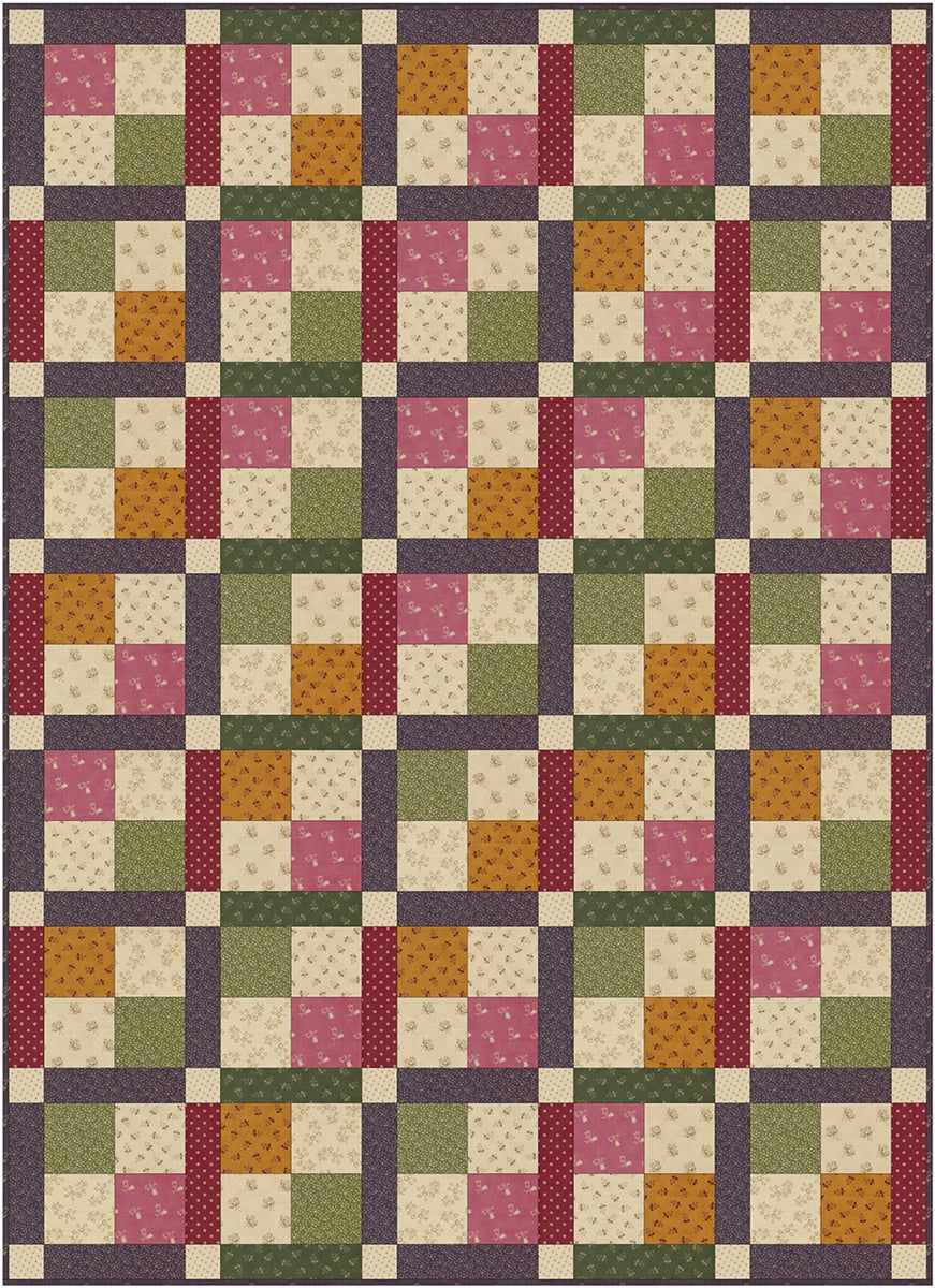 Fat Quarter 4 Patch Quilt Pattern