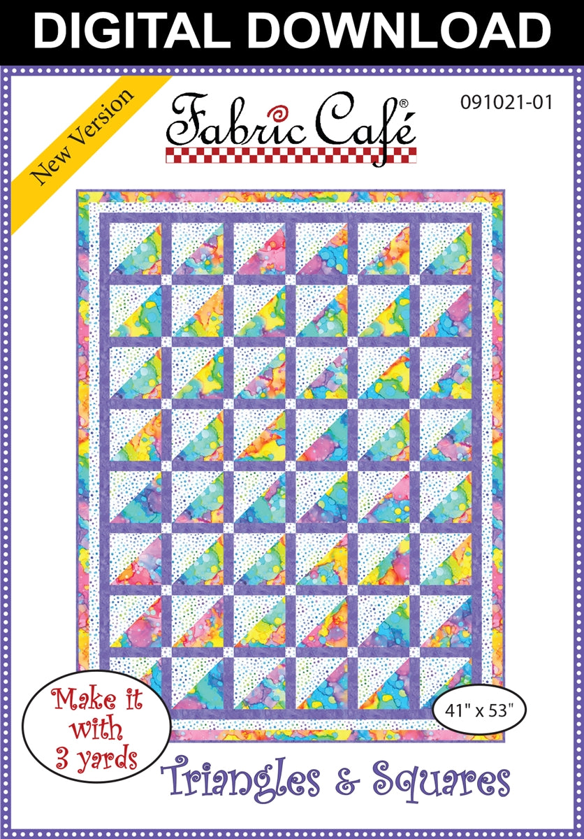 Triangles & Squares 3-Yard Quilt Pattern
