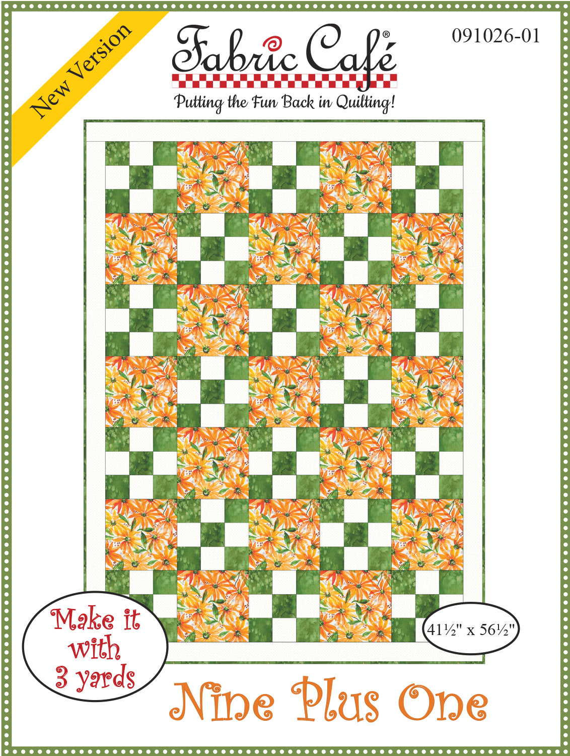 Nine Plus One 3-Yard Quilt Pattern