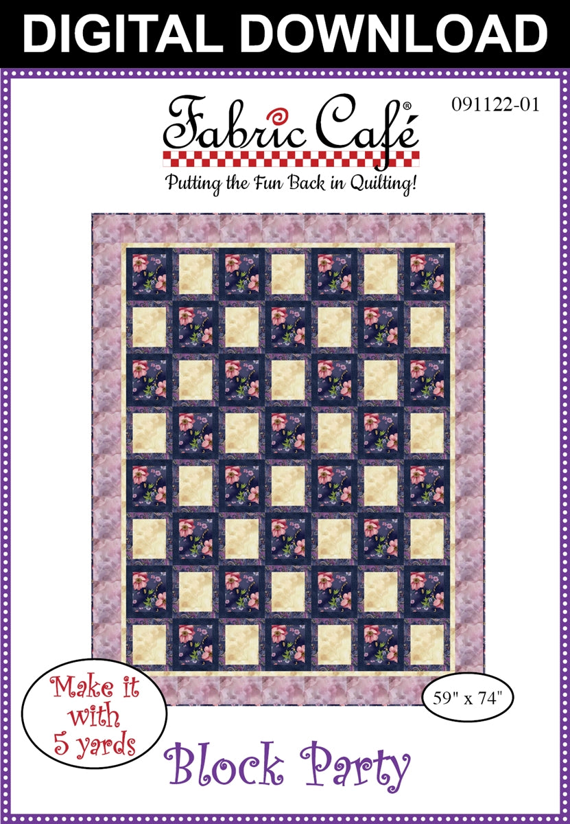 Block Party 5-Yard Quilt Pattern