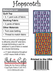 Hopscotch 3-Yard Quilt Pattern