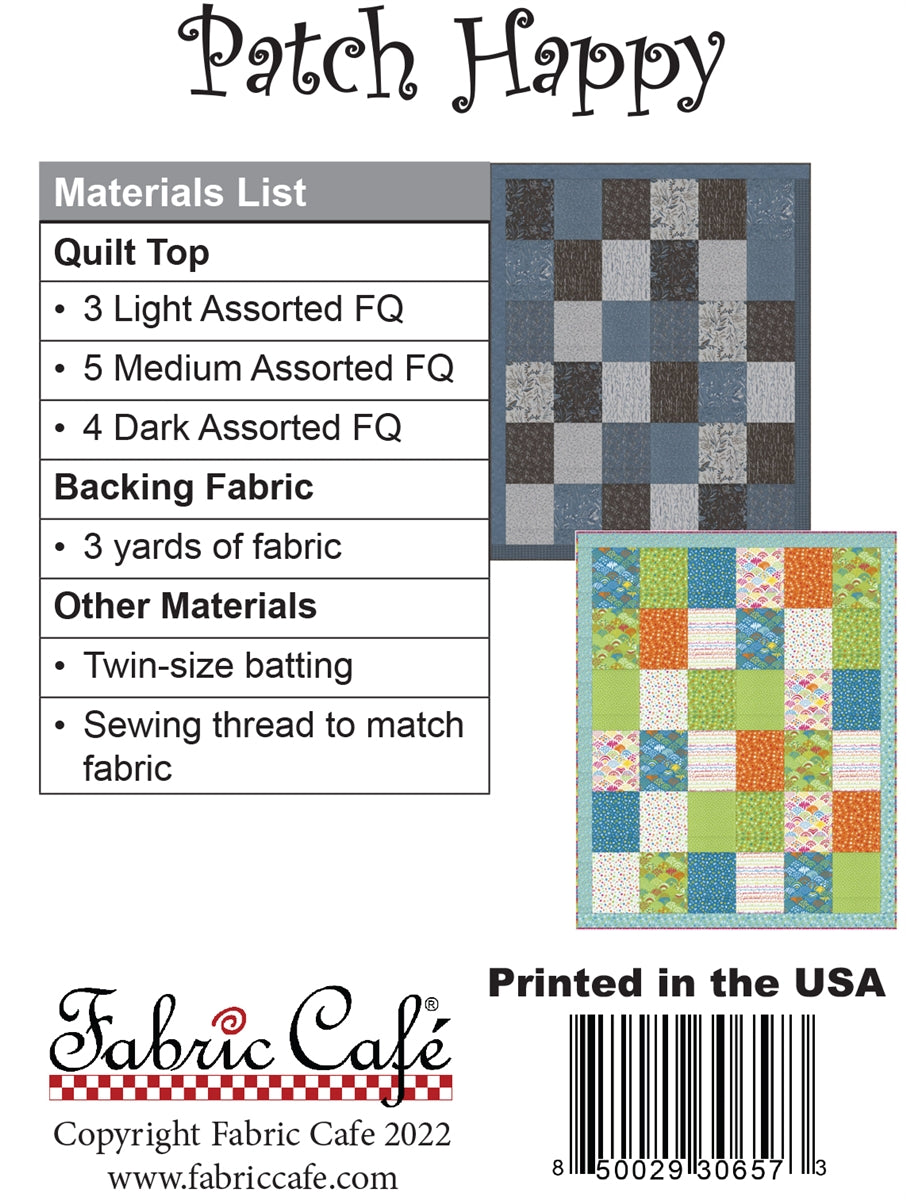 Patch Happy Fat Quarter Quilt Pattern