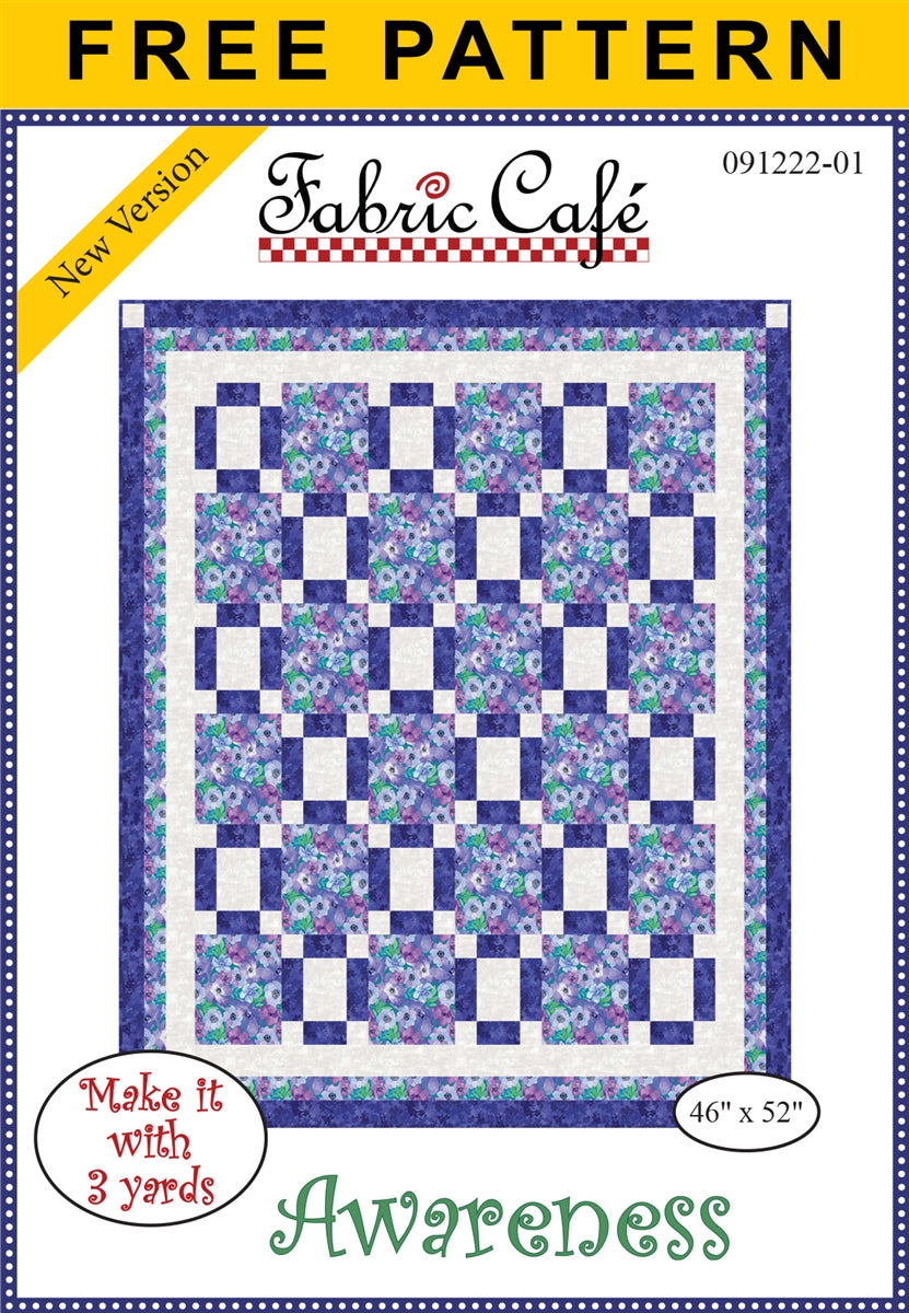Awareness - Free 3-Yard Quilt Pattern