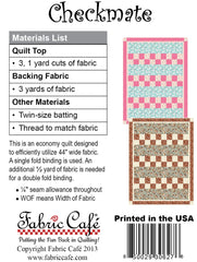 Checkmate 3-Yard Quilt Pattern