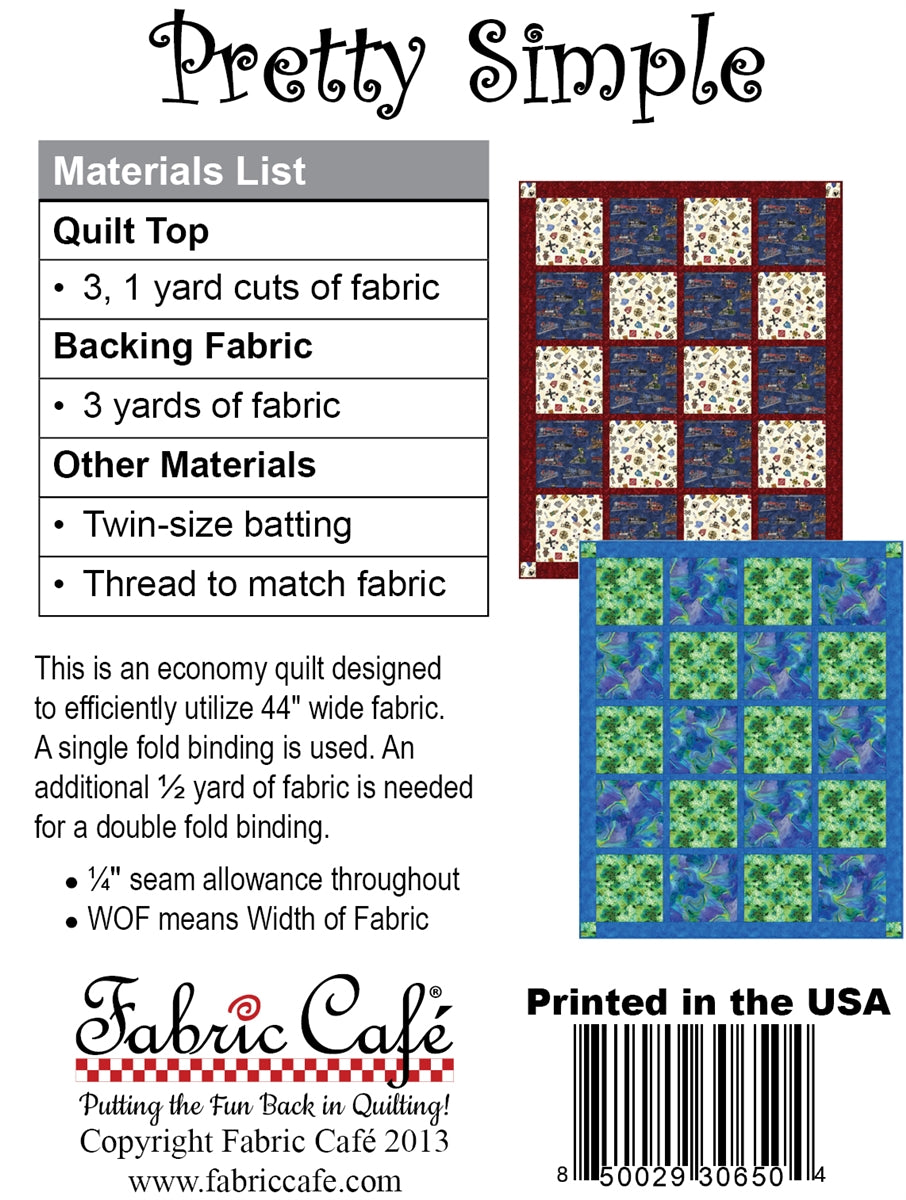 Pretty Simple 3-Yard Quilt Pattern