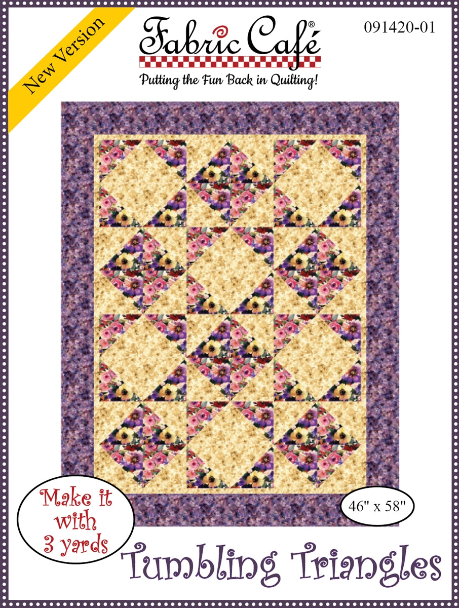 Tumbling Triangles 3-Yard Quilt Pattern