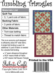 Tumbling Triangles 3-Yard Quilt Pattern
