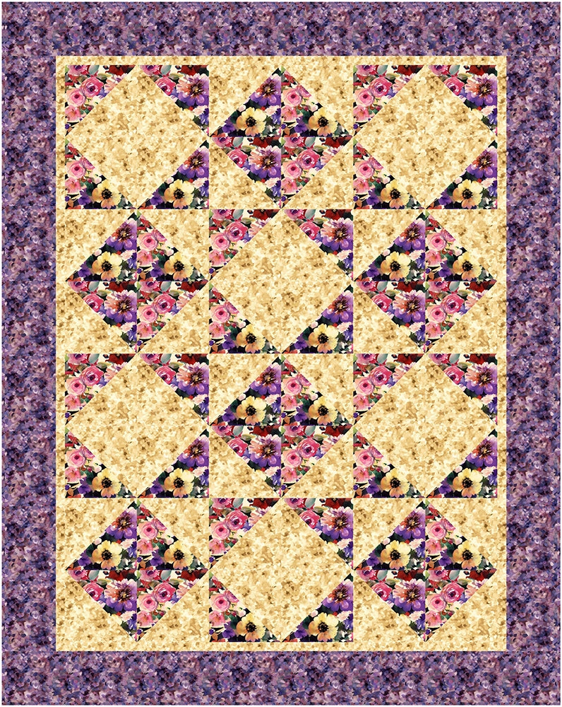 Tumbling Triangles 3-Yard Quilt Pattern