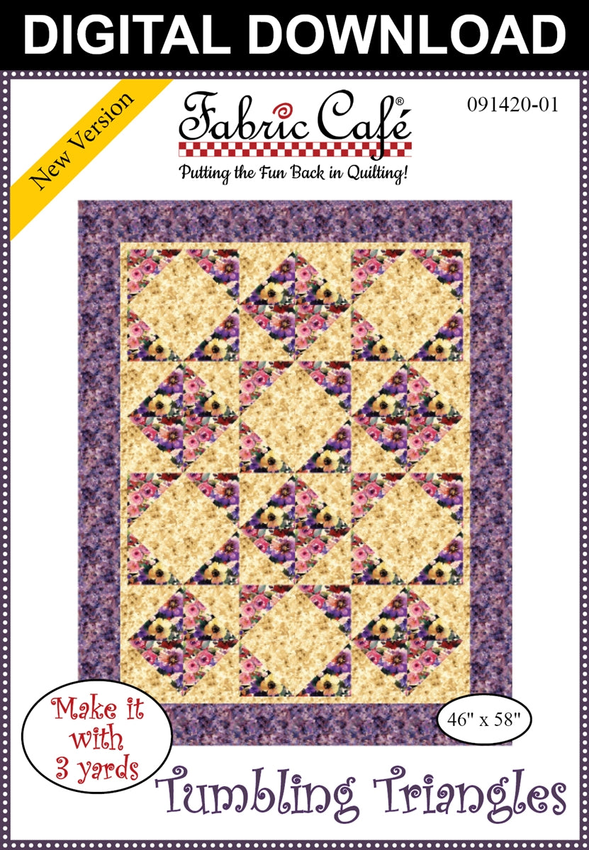 Tumbling Triangles 3-Yard Quilt Pattern
