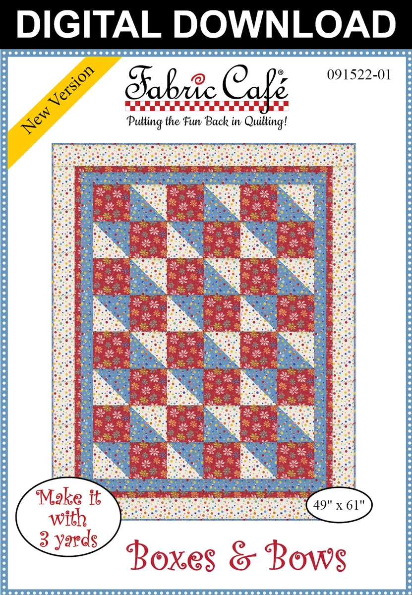 Boxes & Bows 3-Yard Quilt Pattern