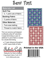 Sew Fast 3-Yard Quilt Pattern