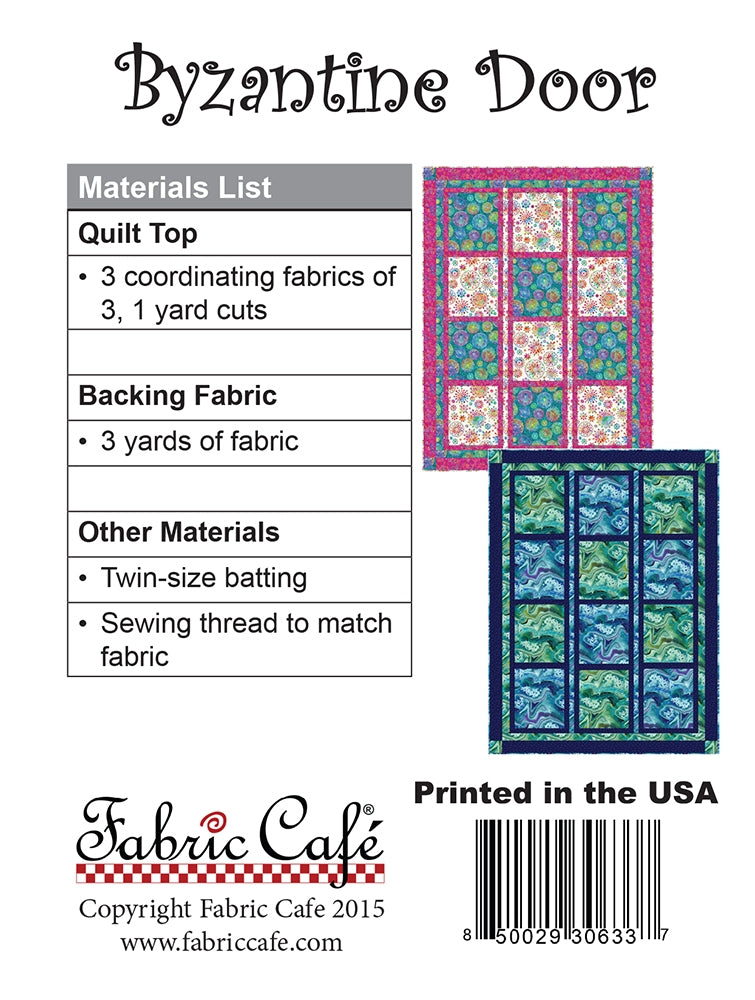 Byzantine Door 3 Yard Quilt Pattern