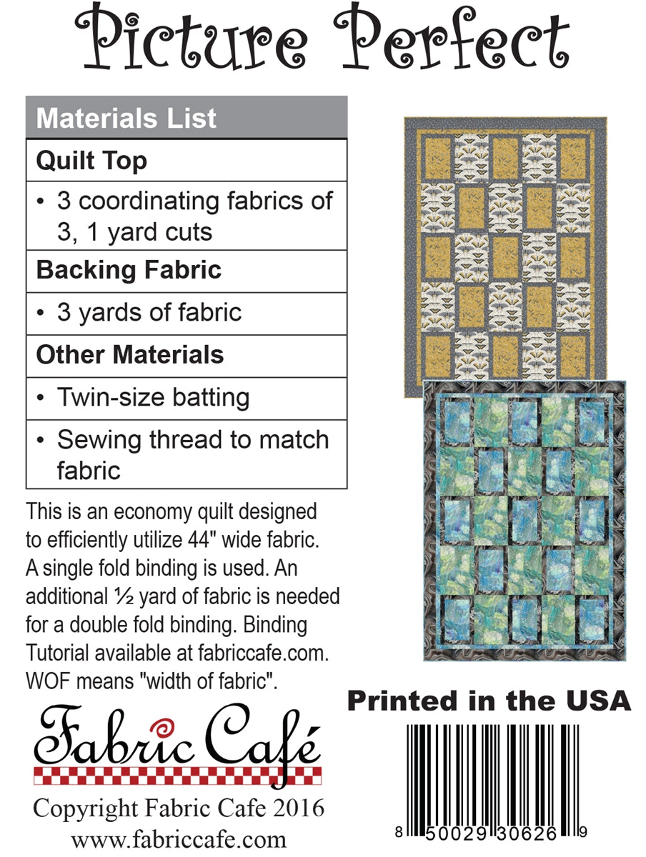 Picture Perfect 3-Yard Quilt Pattern