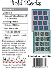 Bold Blocks 3 Yard Quilt Pattern