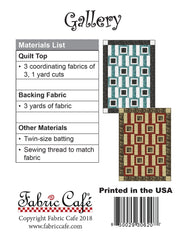 Gallery 3 Yard Quilt Pattern