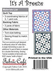 It's A Breeze 3-Yard Quilt Pattern