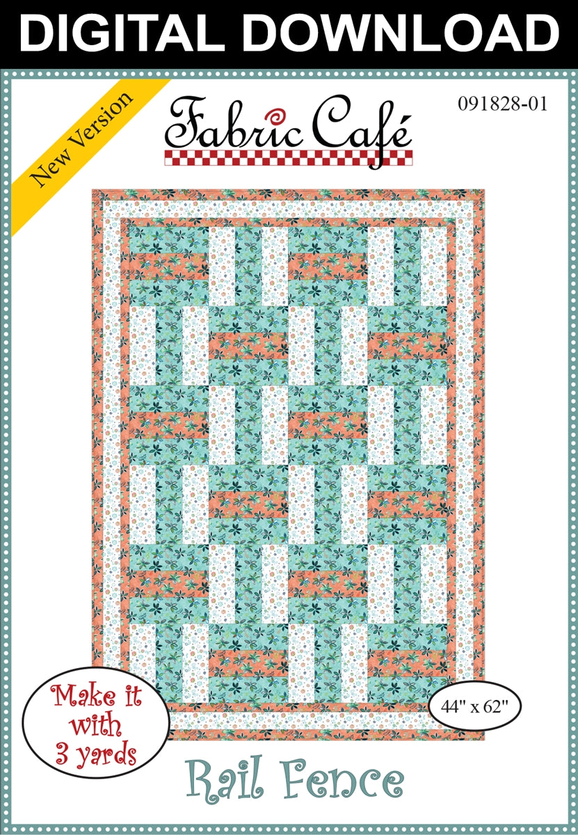 Rail Fence 3 Yard Quilt Pattern